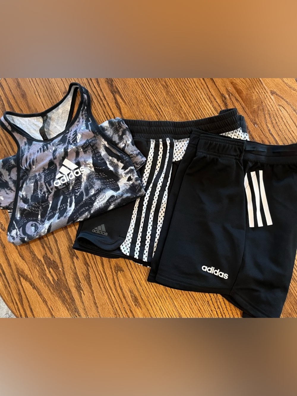 adidas Women's Black Athletic Shorts – Triple Stripe Performance